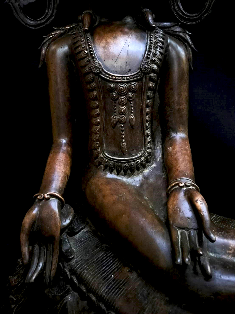 Extremely Rare Early 18C Bronze Burmese Shan Buddha # DW005